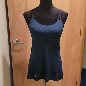 Athleta navy/black workout top med